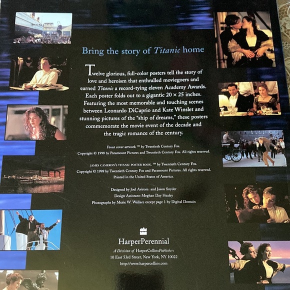 TITANIC MOVIE POSTER BOOK ‘97 has 12, 20”x25” color posters.  $12 - Picture 8 of 8
